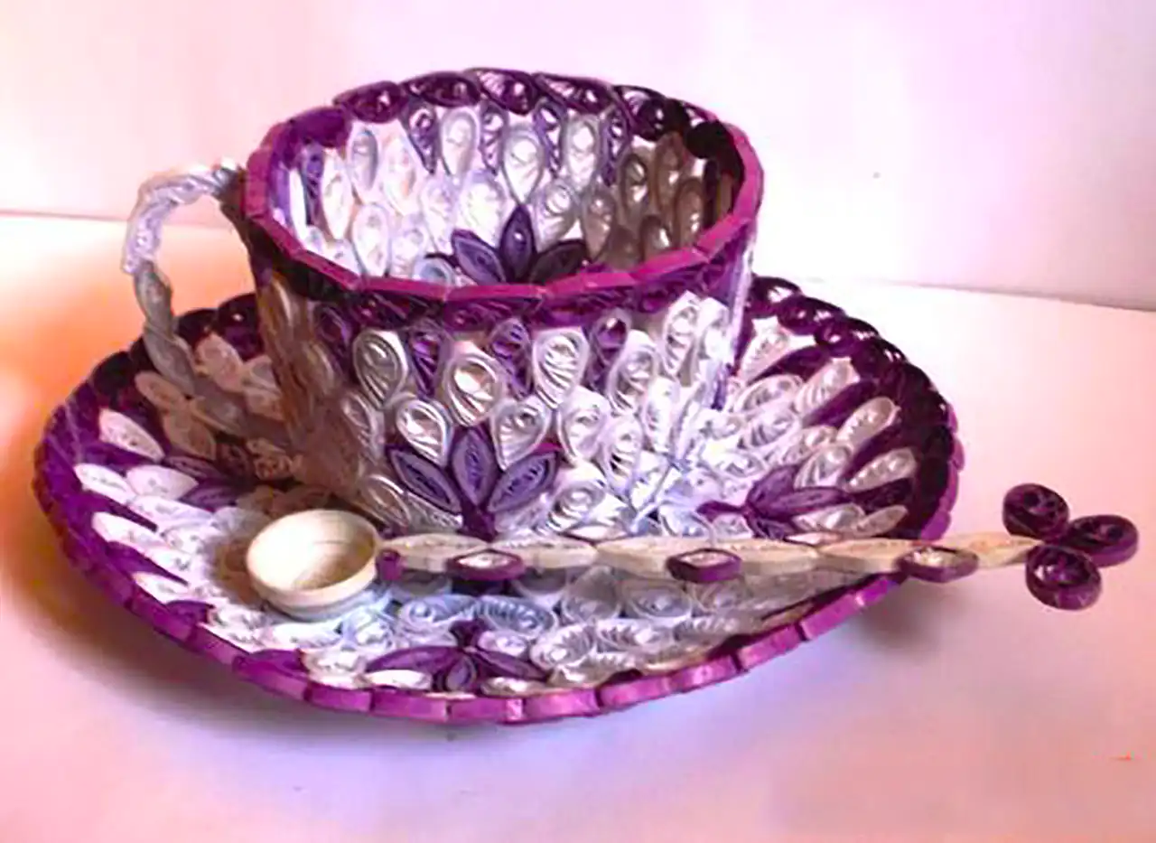 کاردستی کاغذی فنجان
