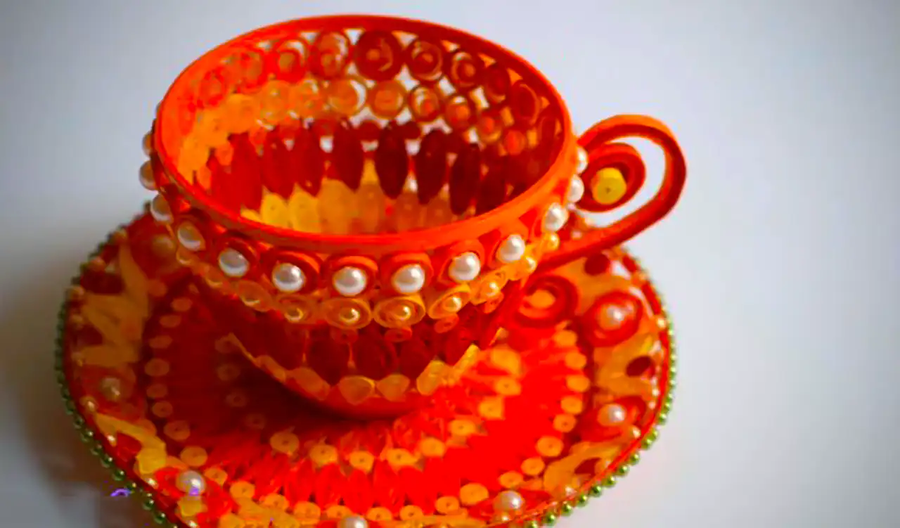 کاردستی کاغذی فنجان