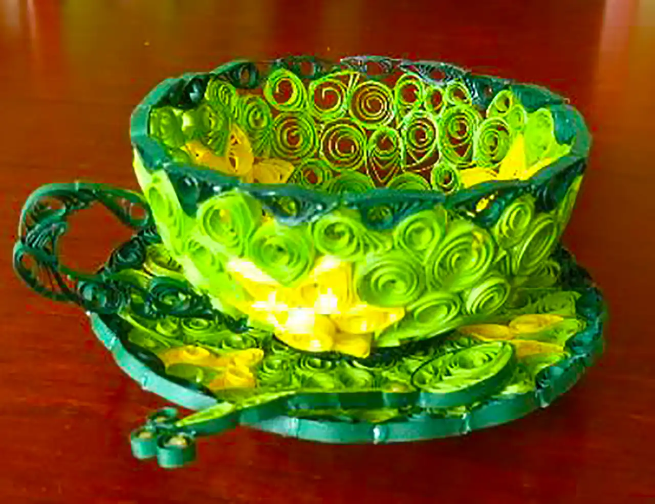 کاردستی کاغذی فنجان