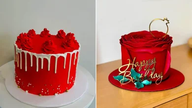 کیک با تم قرمز