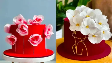 کیک لاکچری قرمز