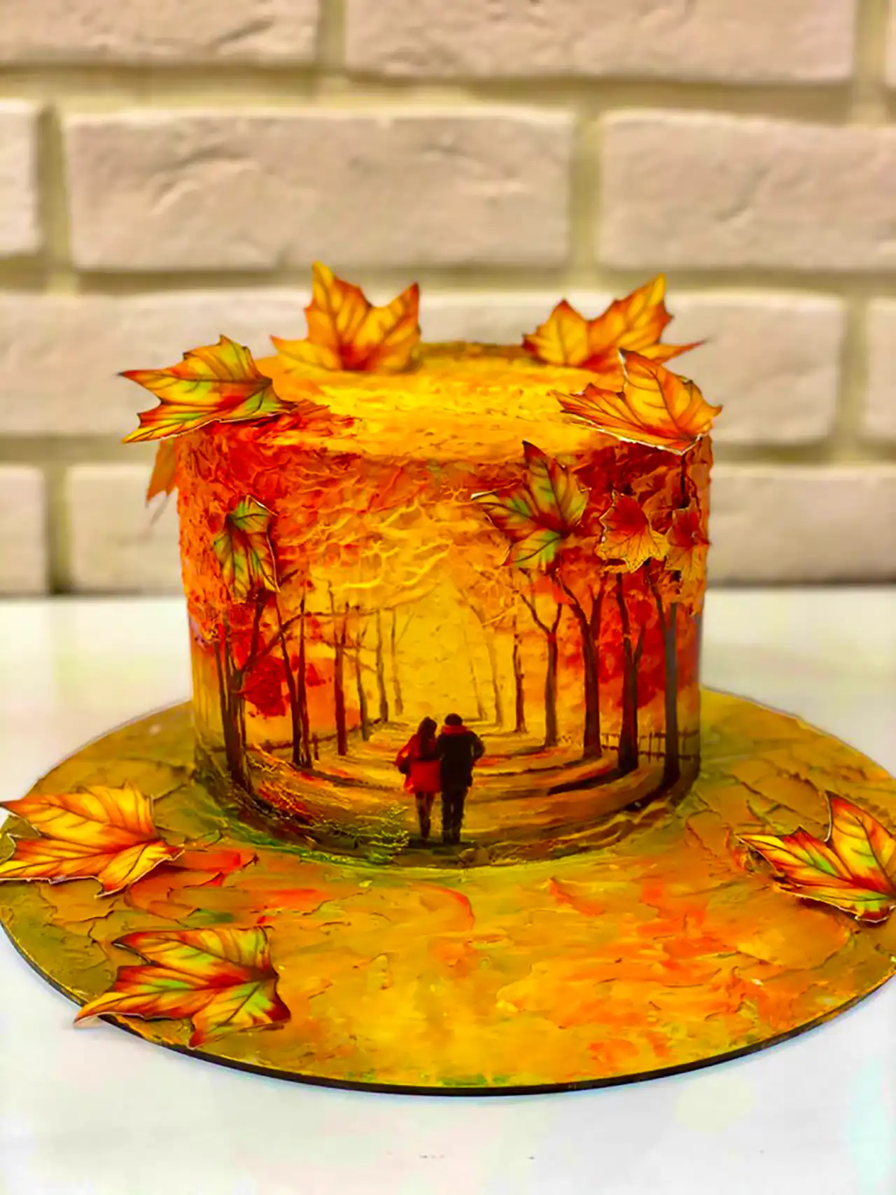 کیک تولد با تم پاییز