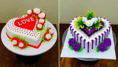 کیک تولد قلبی