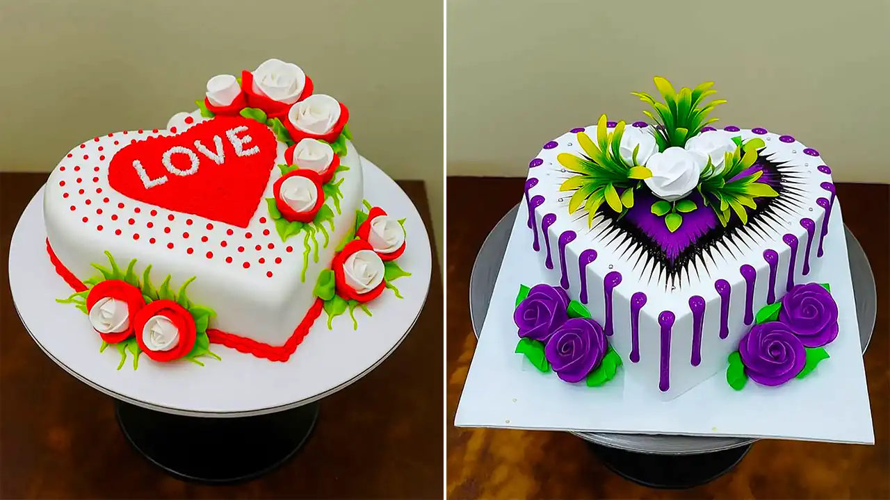 کیک تولد قلبی