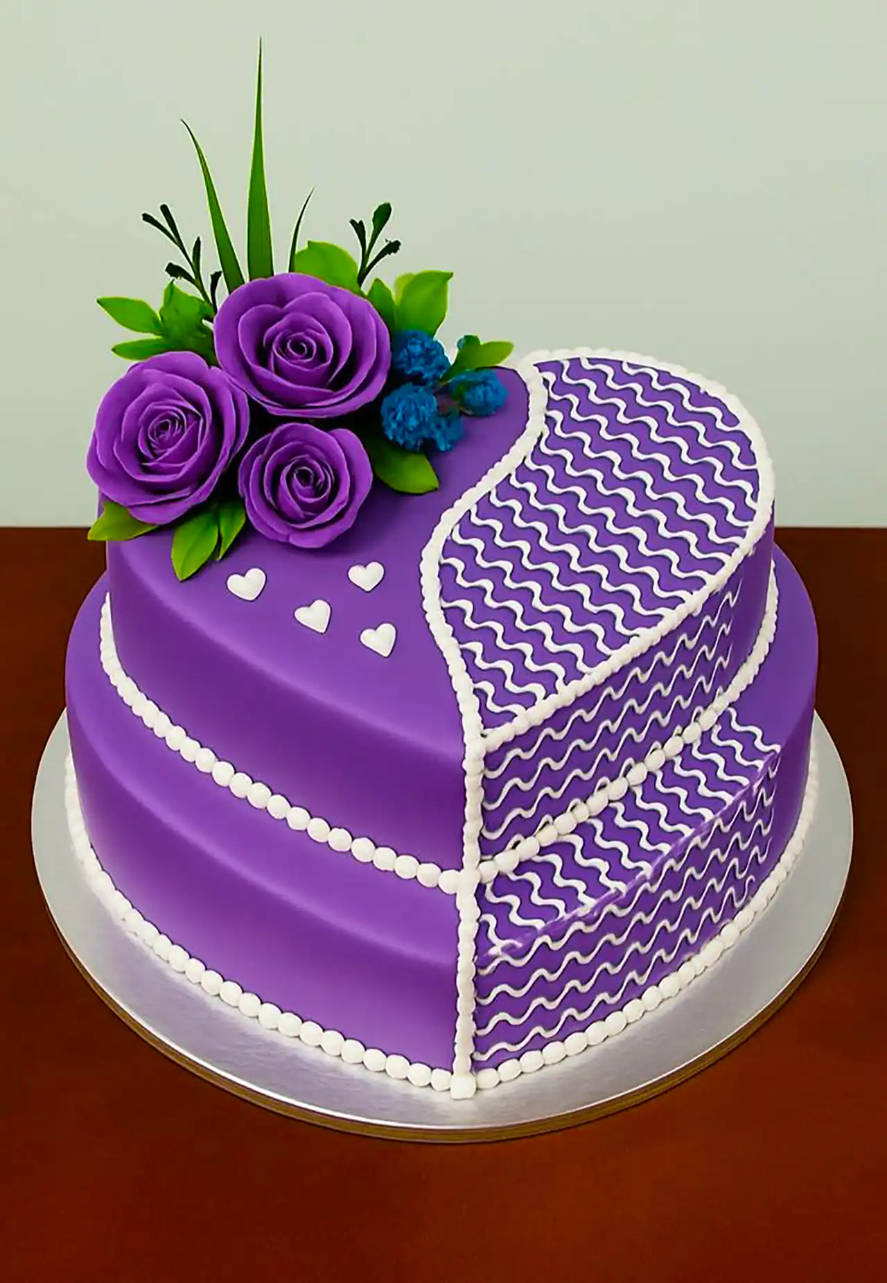 کیک تولد قلبی