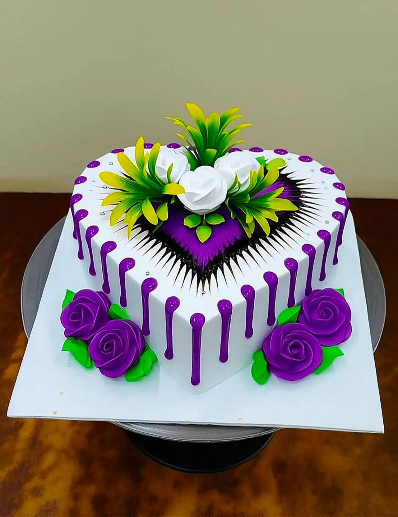 کیک تولد قلبی