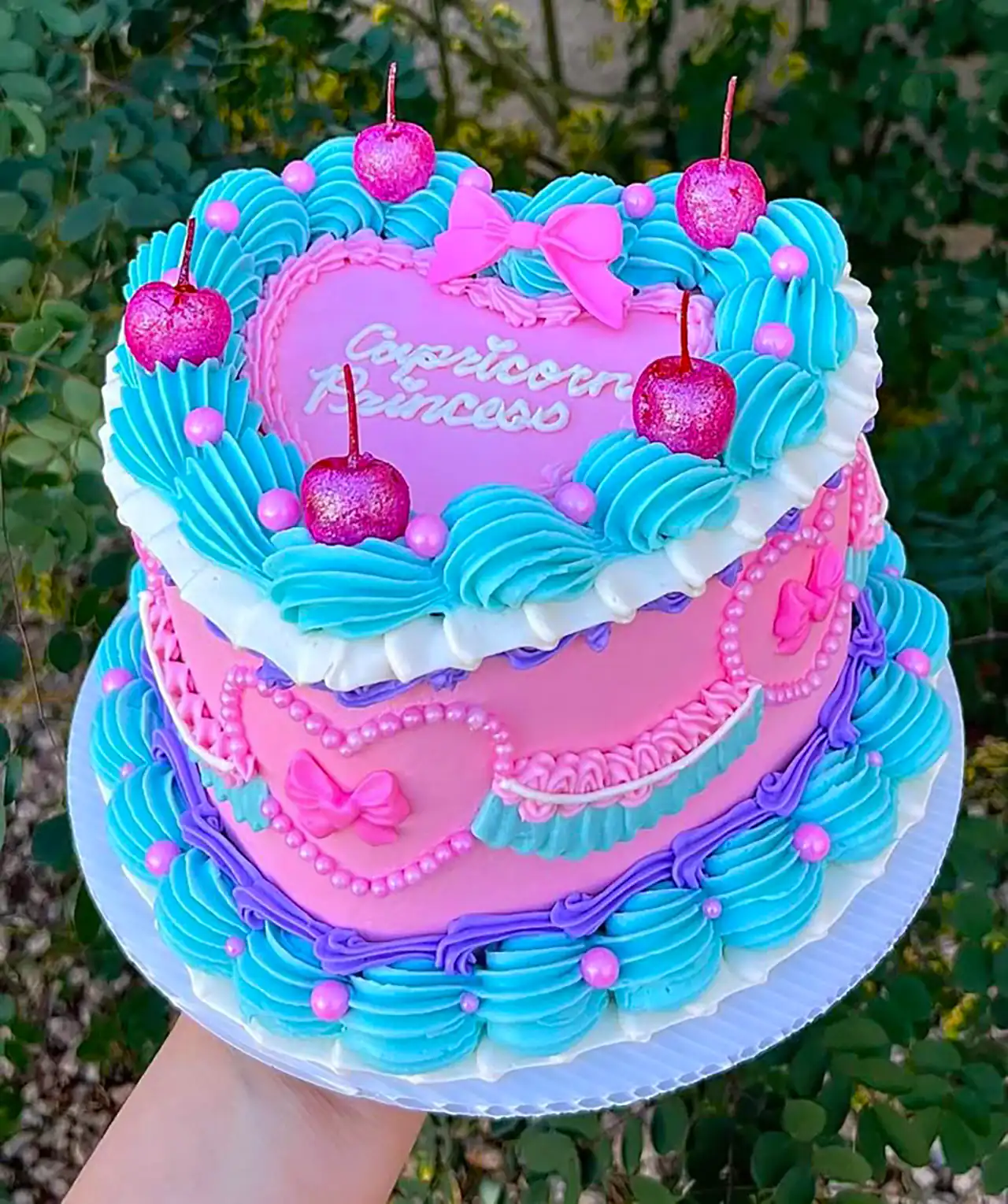 کیک تولد قلبی