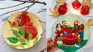 بشقاب دکوری برای شب یلدا