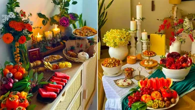 چیدمان میز برای شب چله