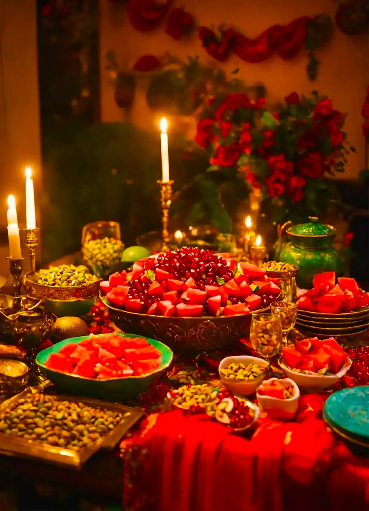 چیدمان میز برای شب چله