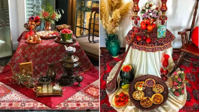 چیدمان میز شب یلدا