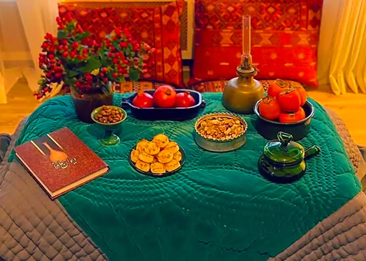 چیدمان میز شب یلدا