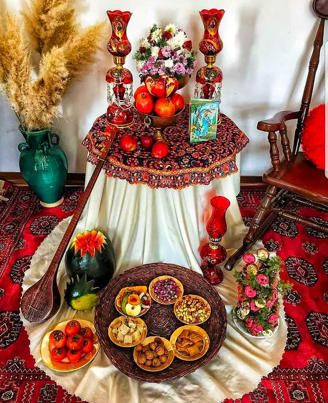 چیدمان میز شب یلدا