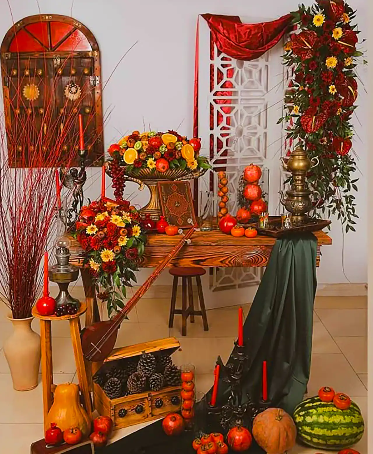 چیدمان میز شب یلدا