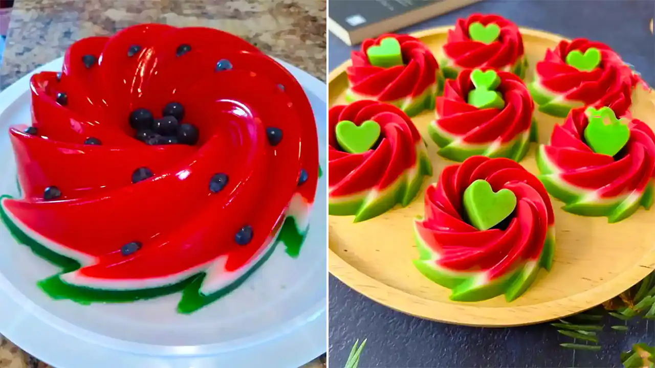 دسر ژله ای برای یلدا