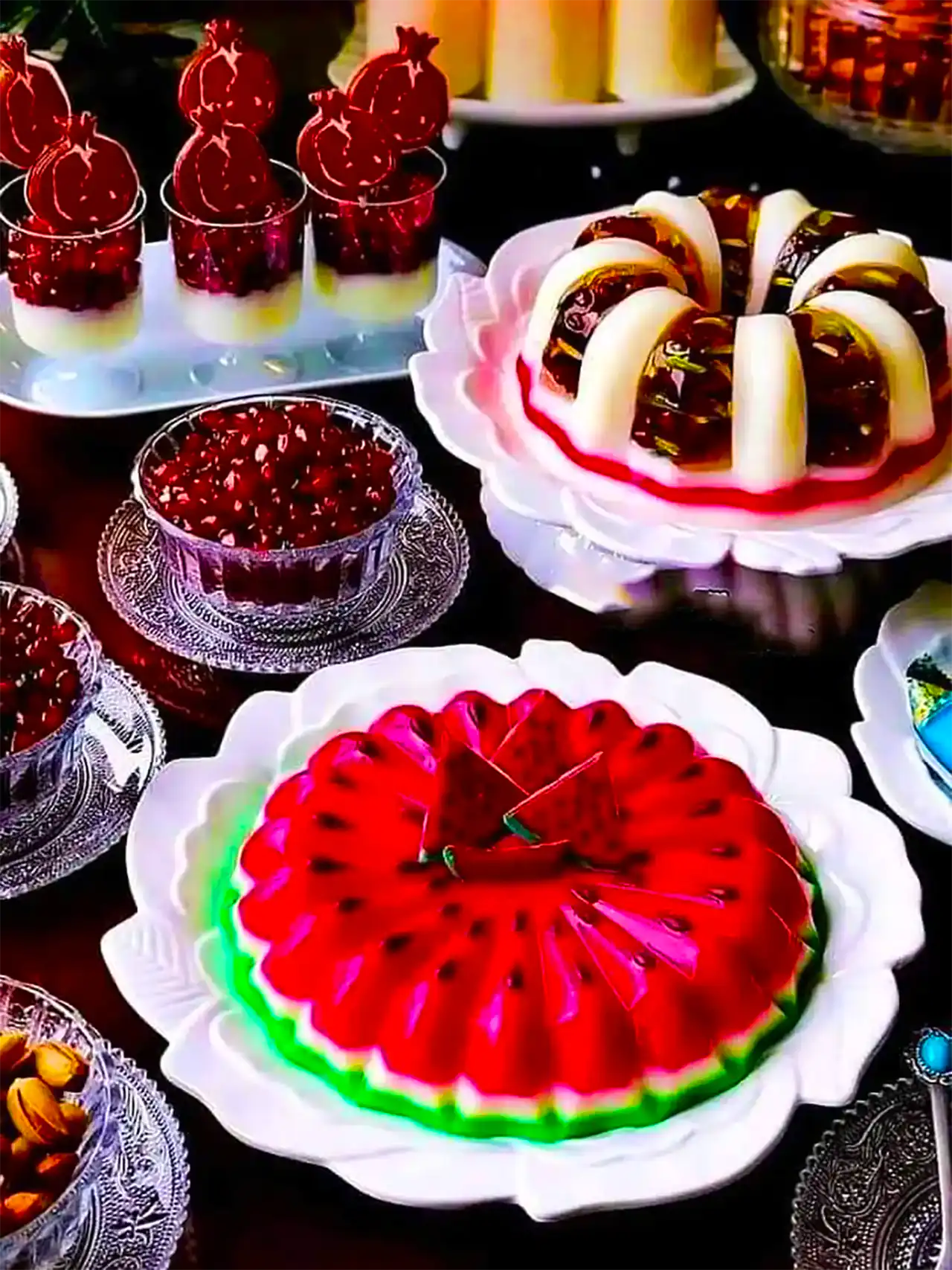 دسر ژله ای برای یلدا