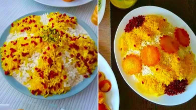 دیزاین برنج با زعفران