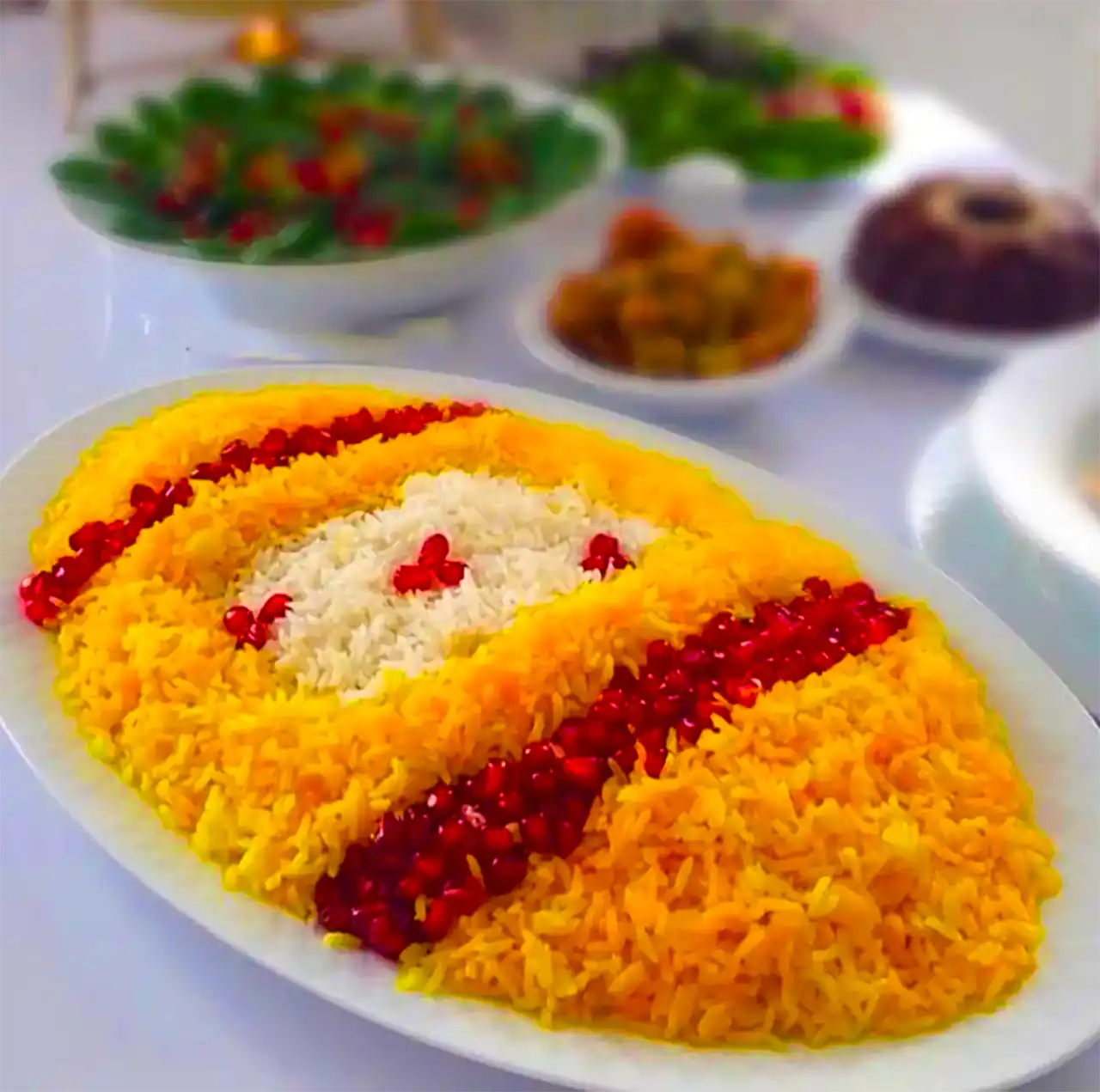 دیزاین برنج با زعفران