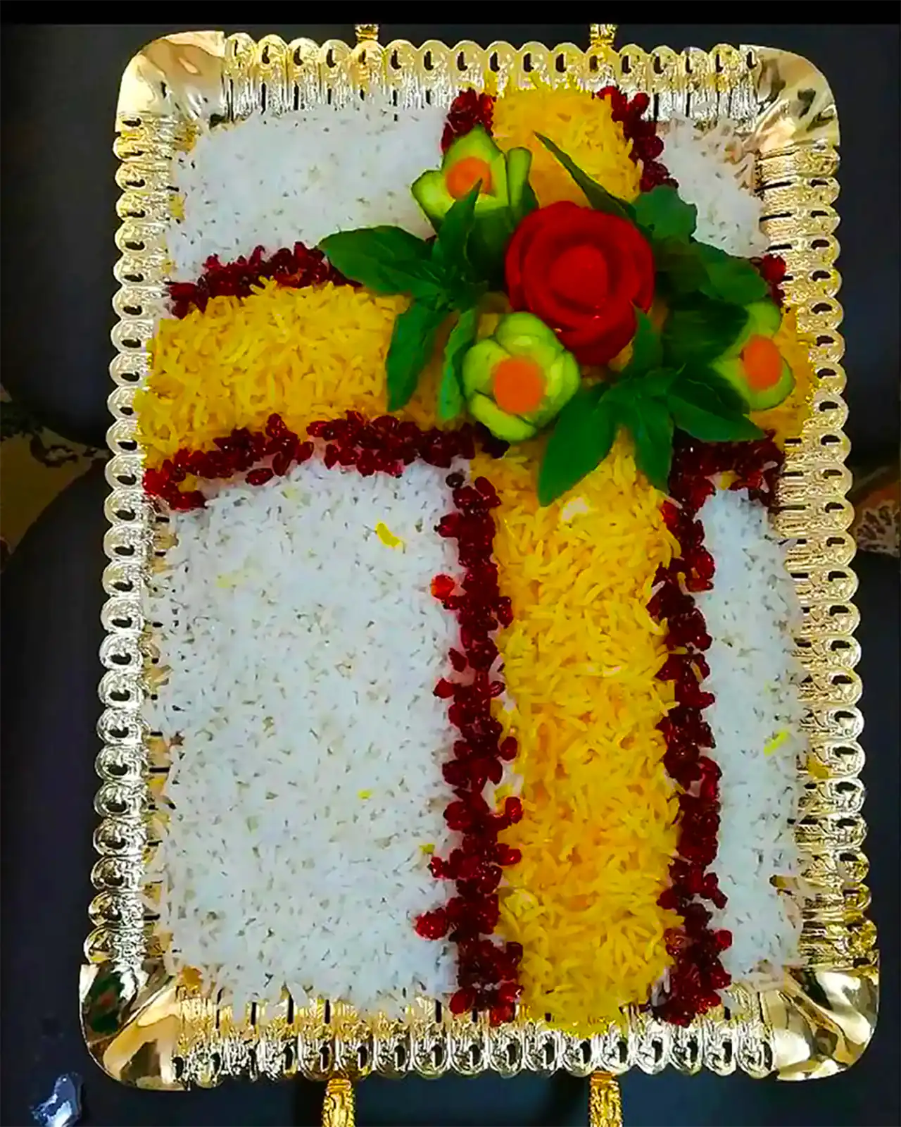 دیزاین برنج با زعفران