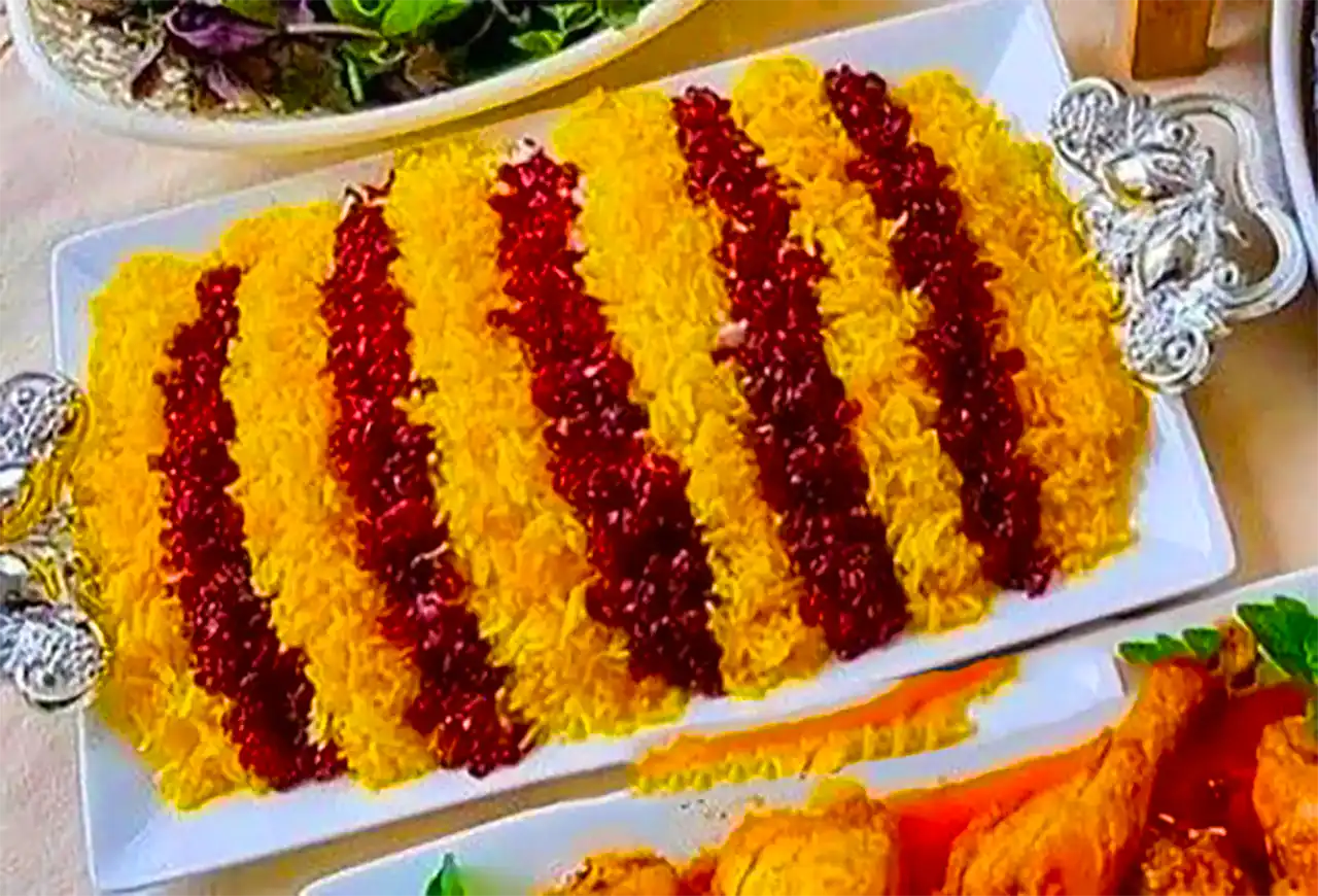 دیزاین برنج با زعفران