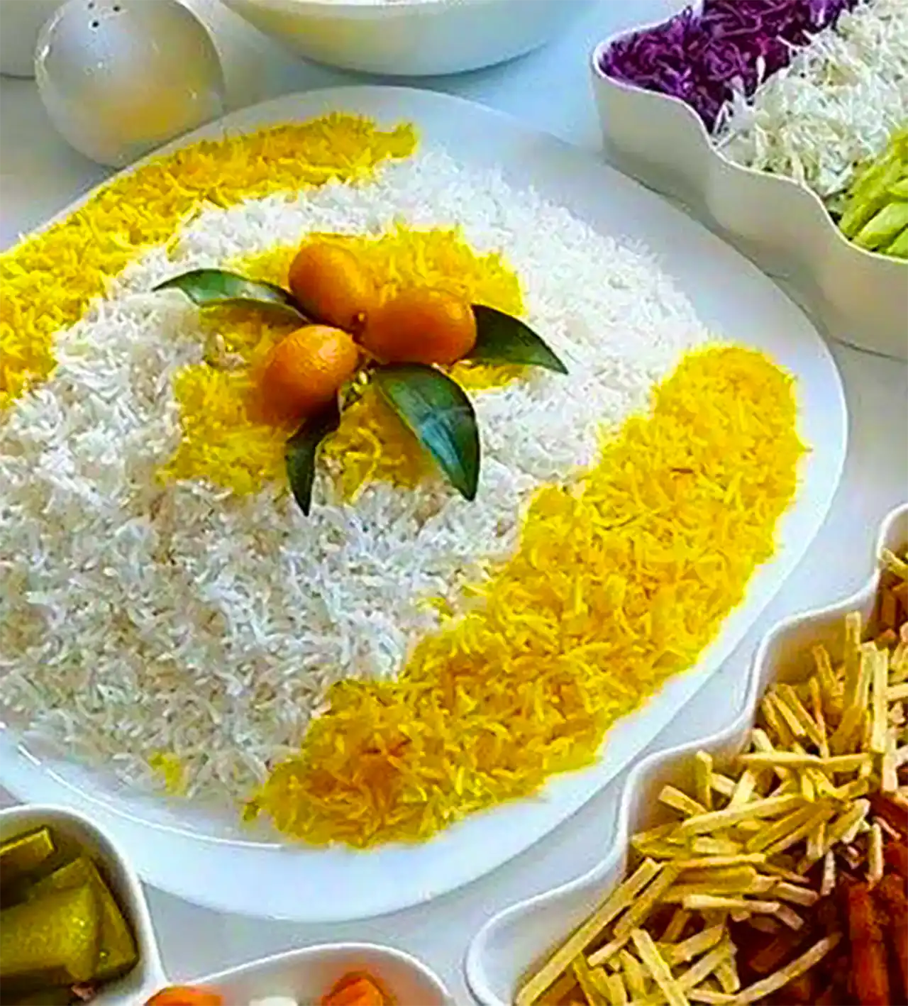 دیزاین برنج با زعفران