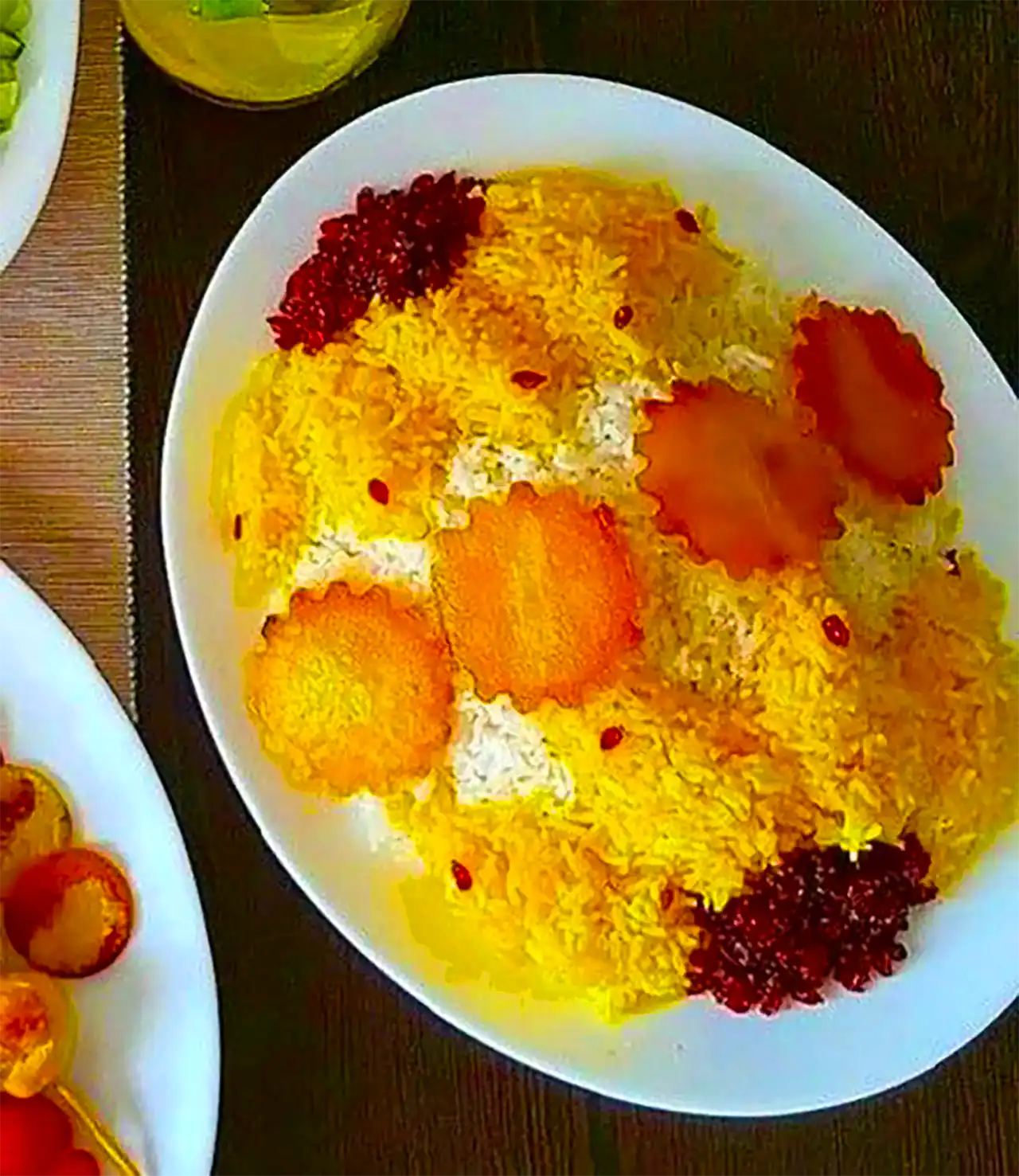 دیزاین برنج با زعفران