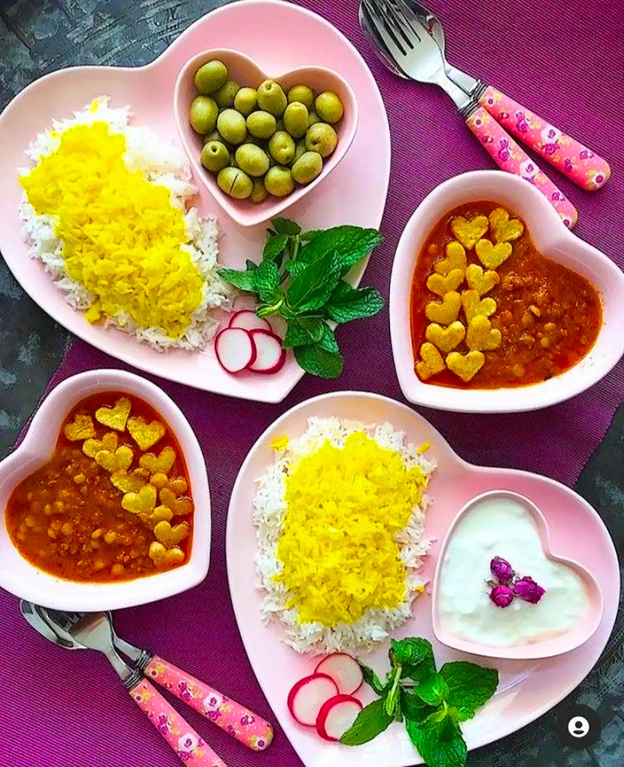 دیزاین میز شام برای مهمانی