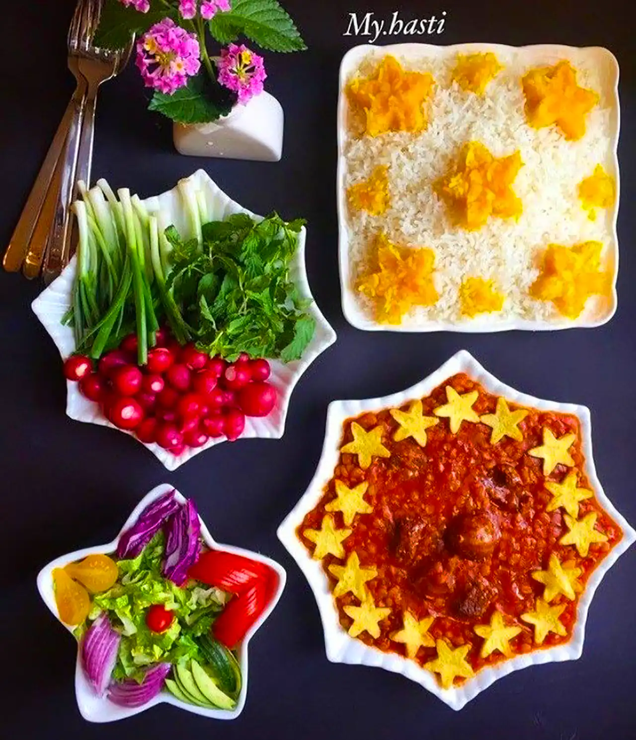 دیزاین میز شام برای مهمانی