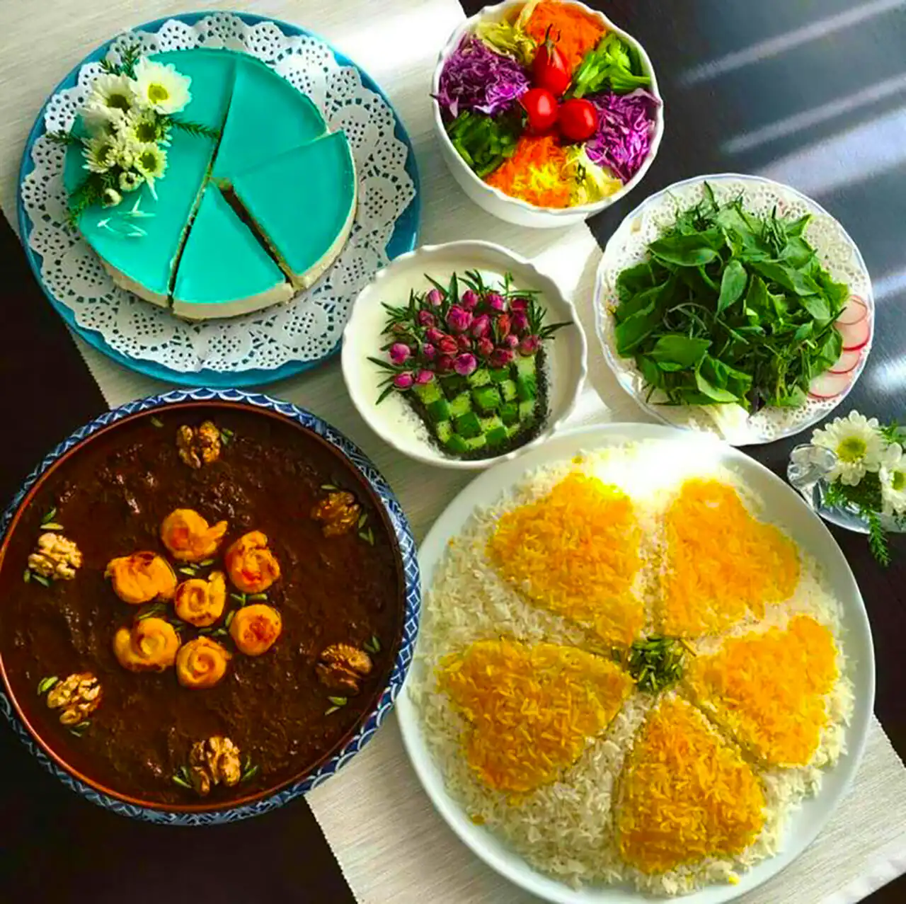 دیزاین میز شام برای مهمانی