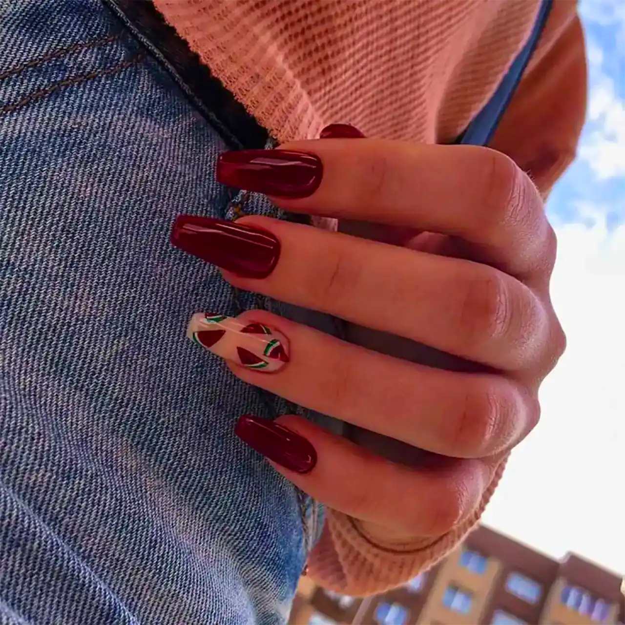 کاشت ناخن با تم یلدا