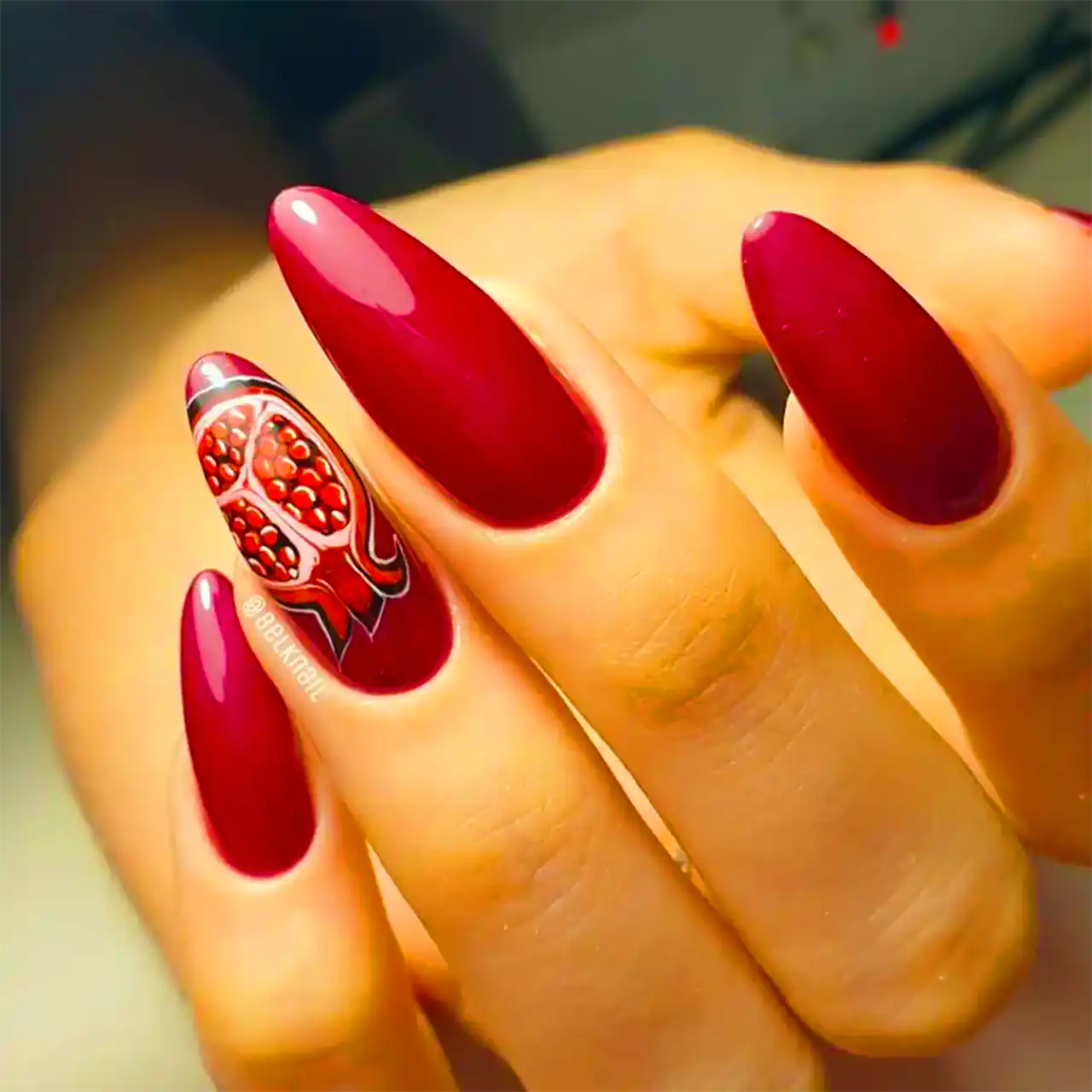 کاشت ناخن با تم یلدا