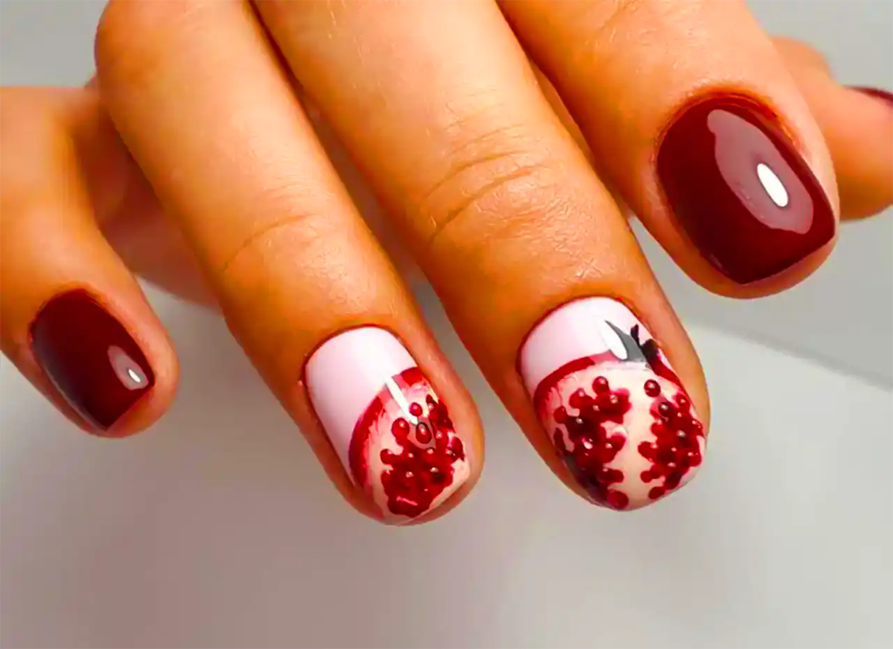 کاشت ناخن با تم یلدا