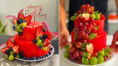 کیک هندوانه ای شب یلدا