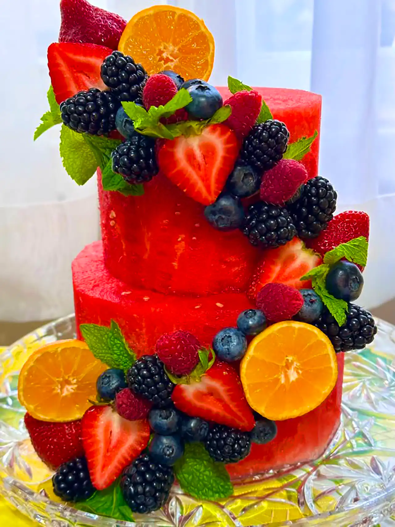 کیک هندوانه ای شب یلدا