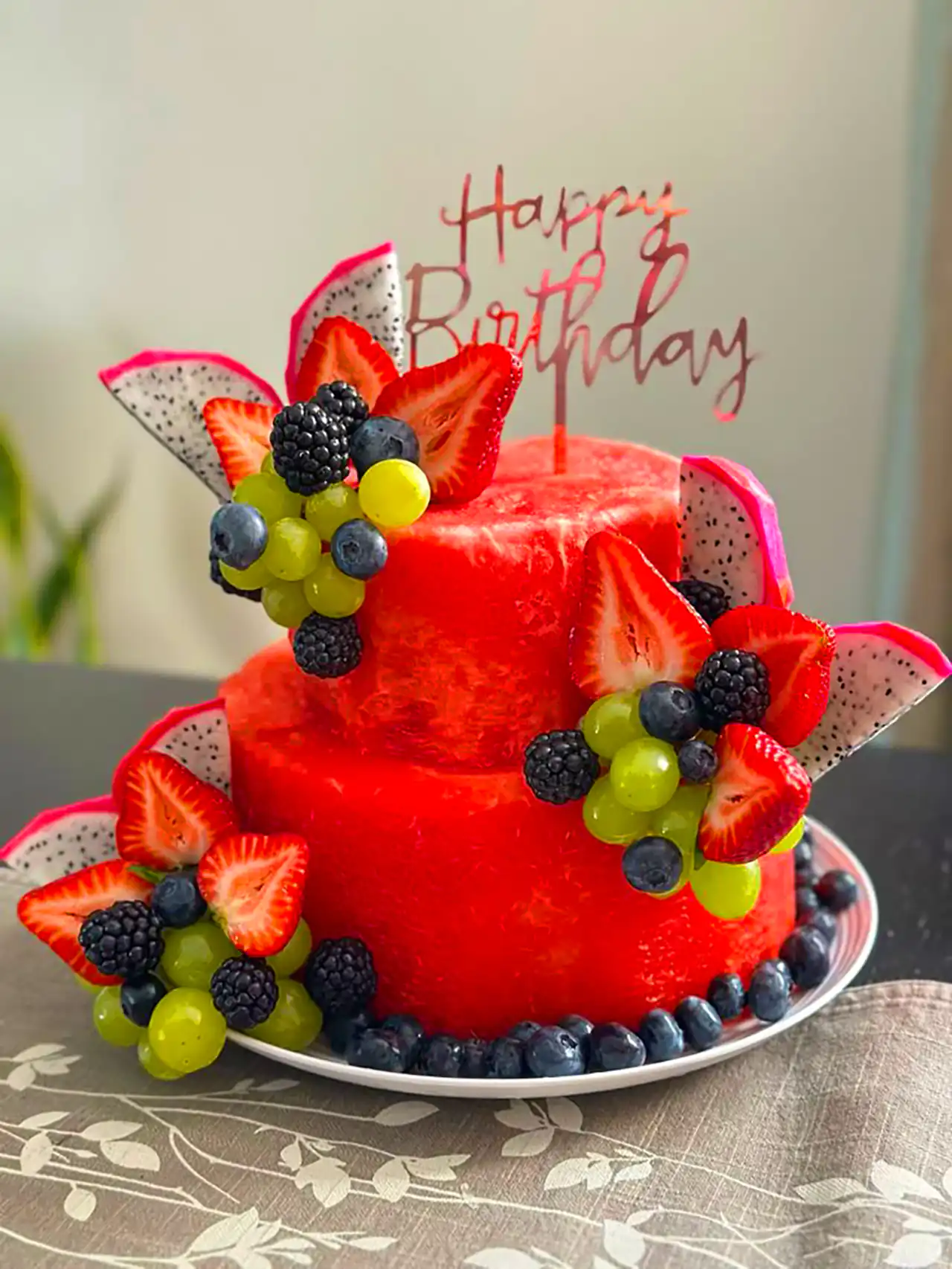 کیک هندوانه ای شب یلدا