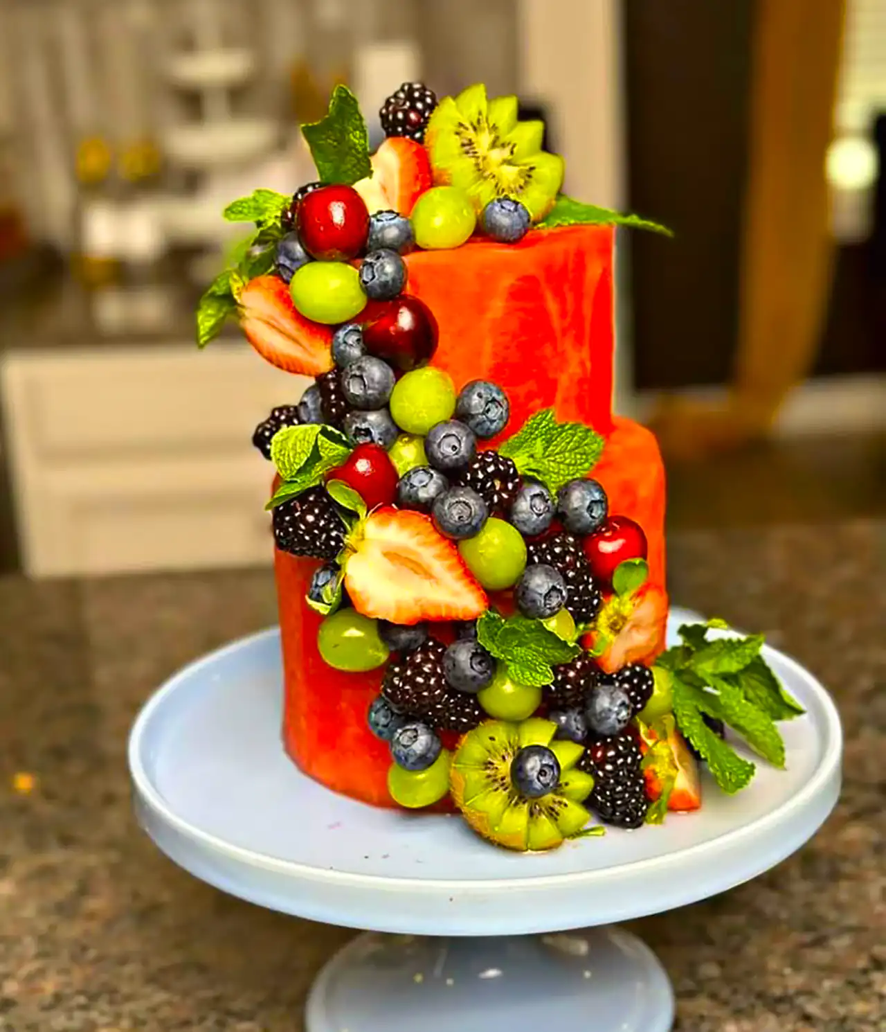 کیک هندوانه ای شب یلدا