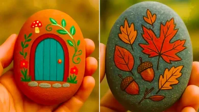 نقاشی روی سنگ رودخانه