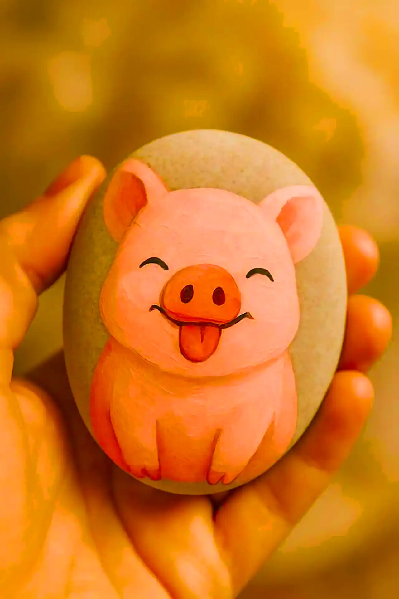 نقاشی روی سنگ رودخانه