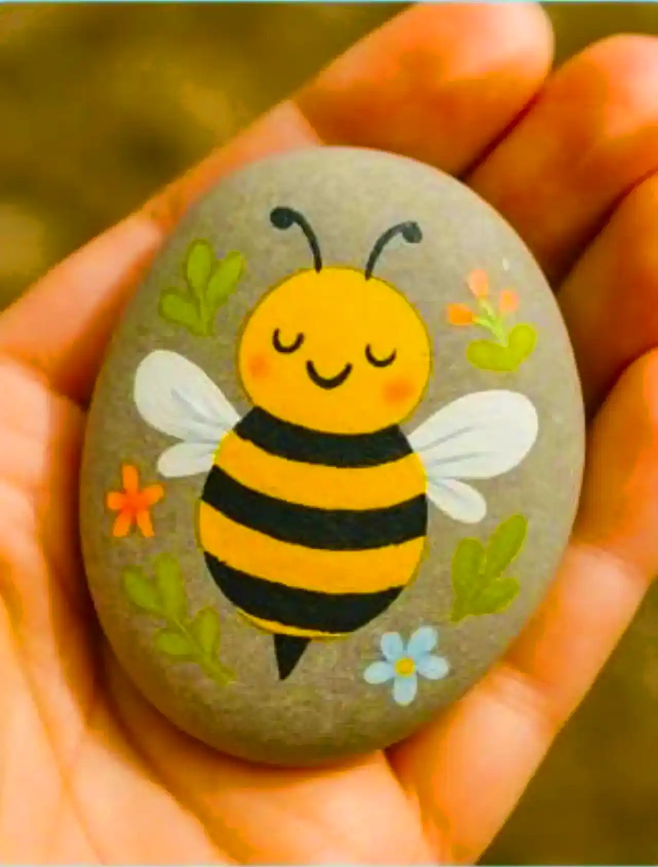 نقاشی روی سنگ رودخانه