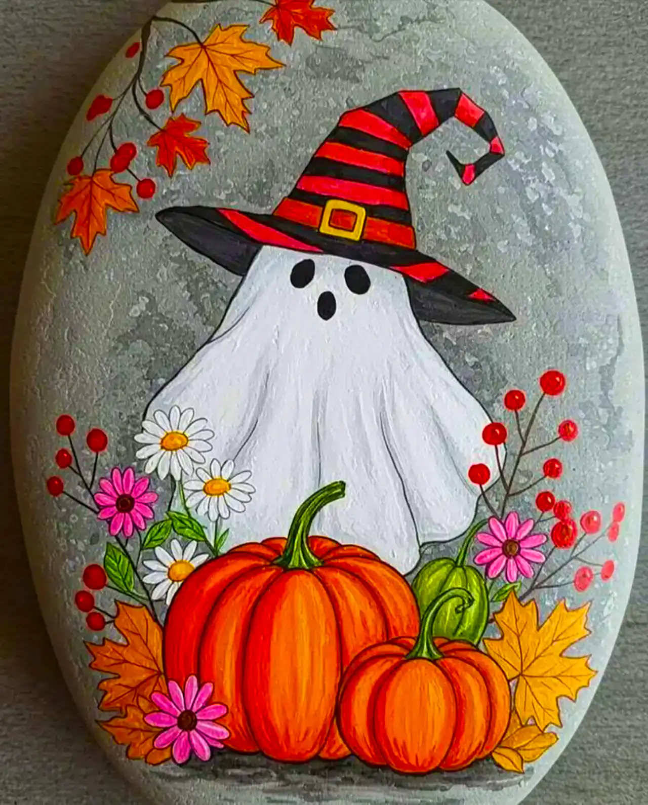 نقاشی روی سنگ رودخانه