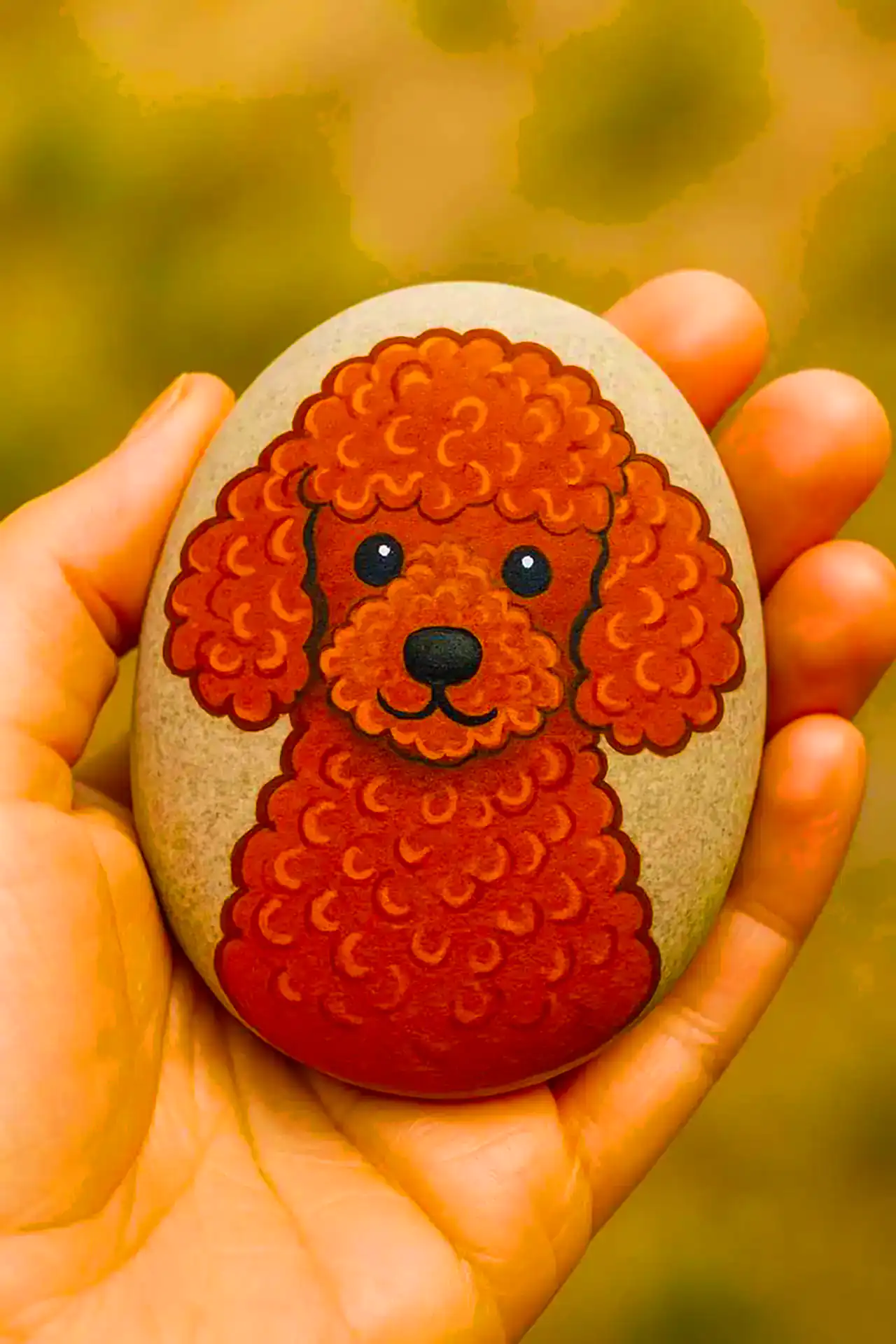 نقاشی روی سنگ رودخانه