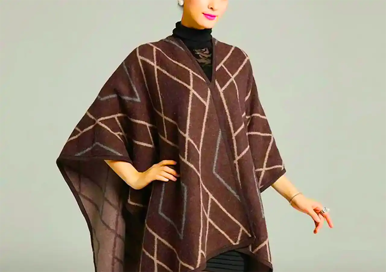 پانچو بافتنی شیک