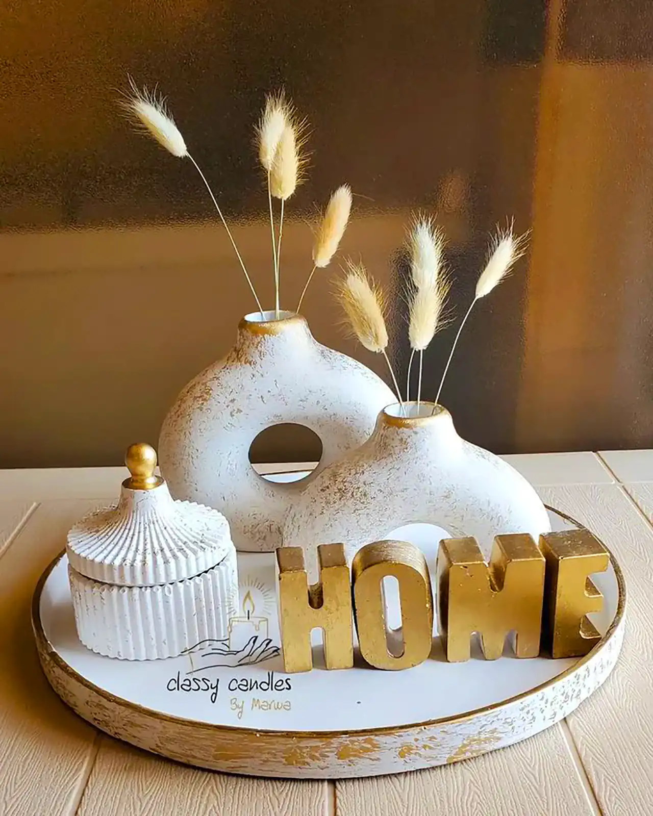 سینی دکوراتیو برای میز کنسول 