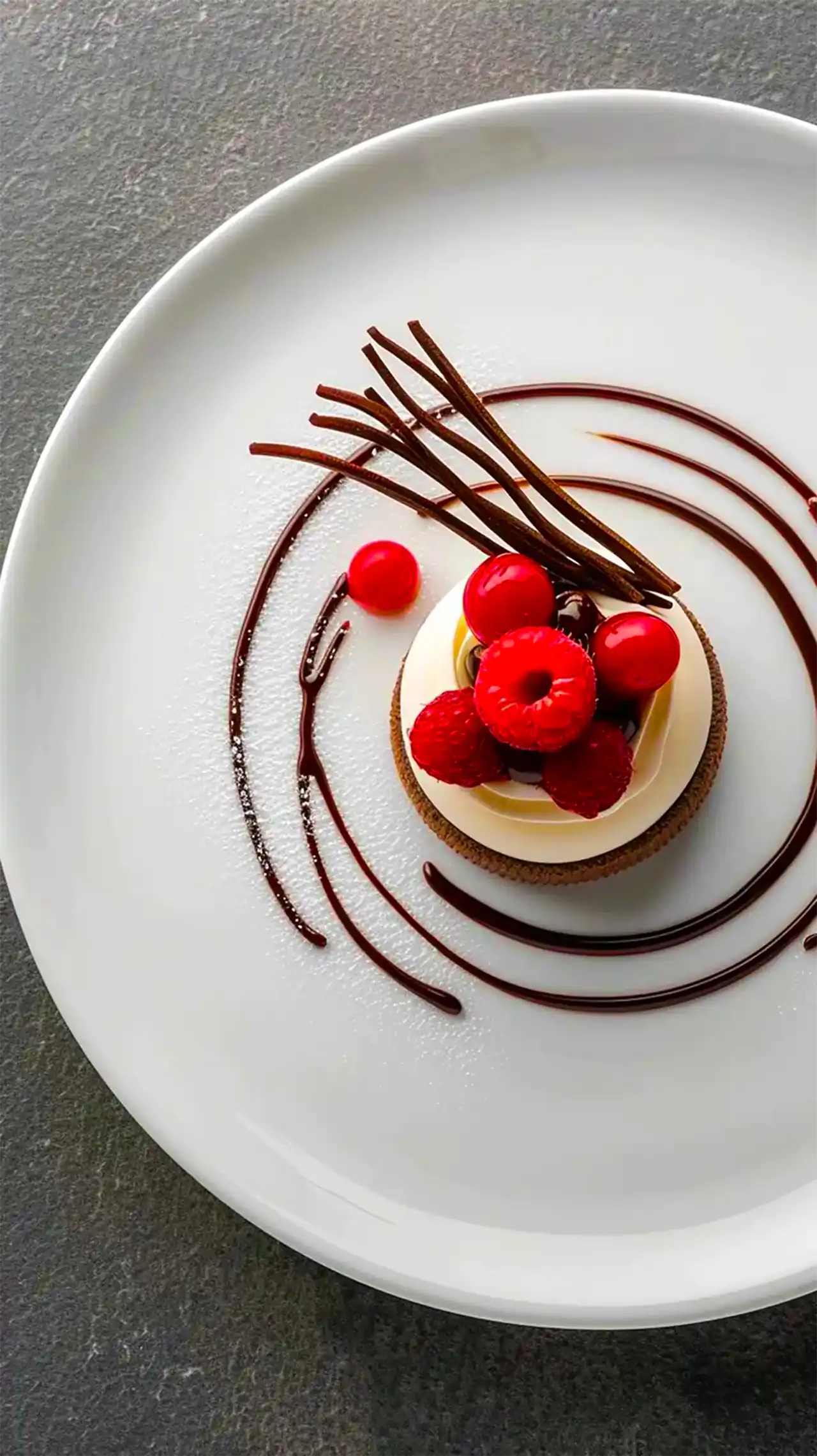 تزیین رستورانی بشقاب دسر