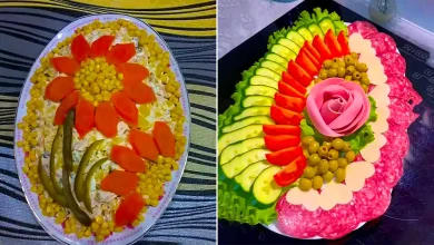 تزیین سالاد الویه