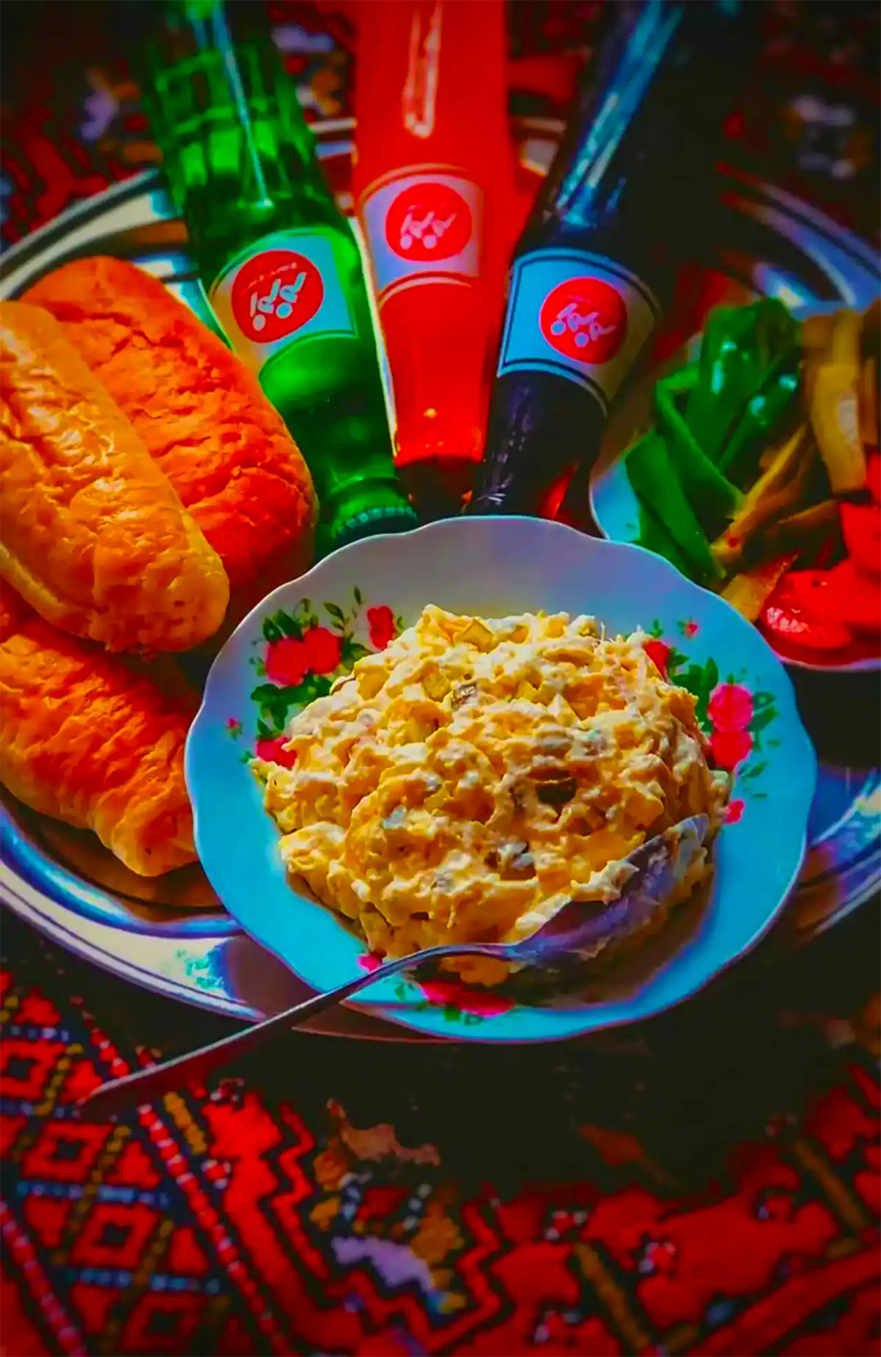 تزیین سالاد الویه