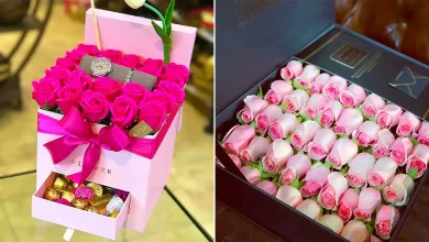 باکس گل صورتی خاص