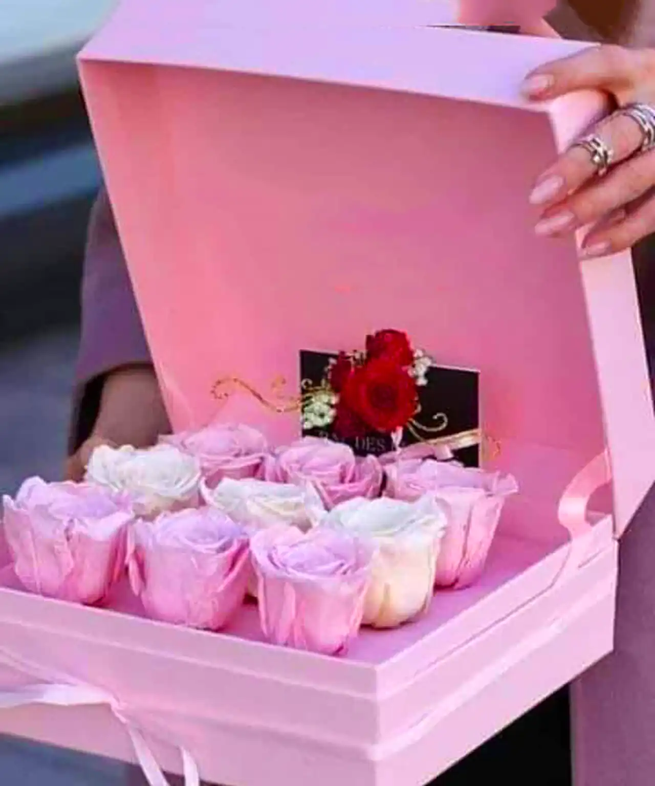 باکس گل صورتی خاص