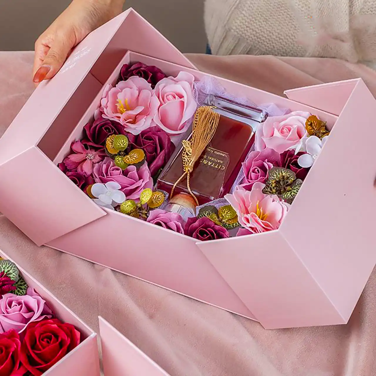 باکس گل صورتی خاص