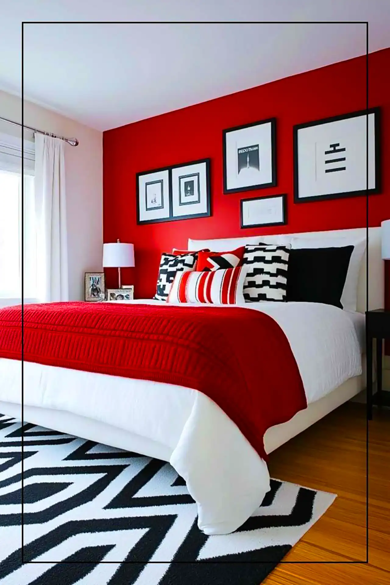دکور قرمز اتاق خواب